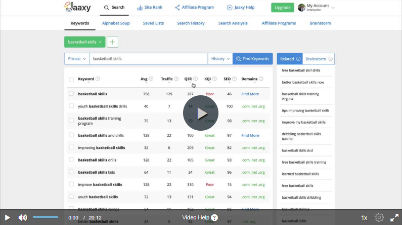 Video on keyword mastery