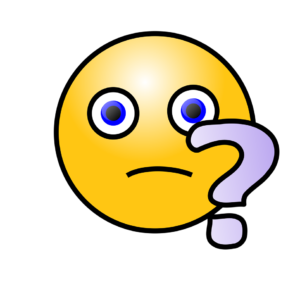 confused emoji with a question mark