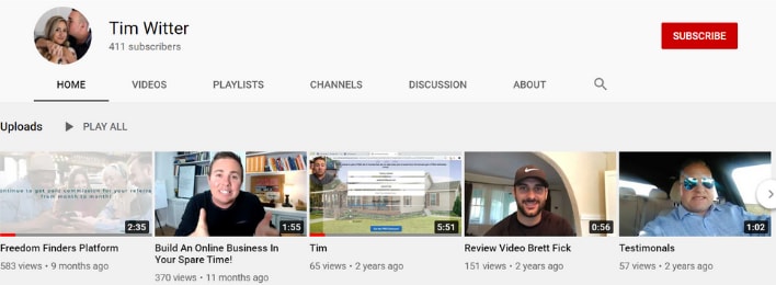 freedom finders Tim Witter Youtube Channel