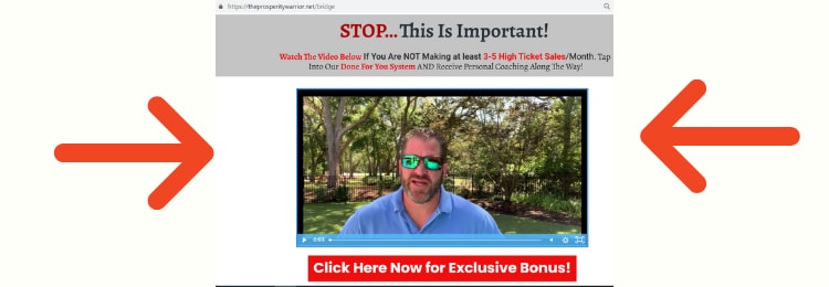 the prosperity warrior landing page