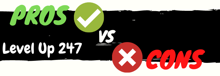 Level Up 247 review pros vs cons