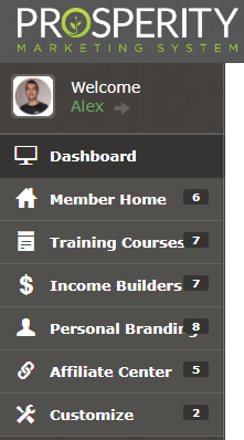 prosperity marketing system dashboard