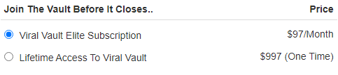 Viral Vault price