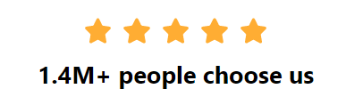 one point four million people choose us