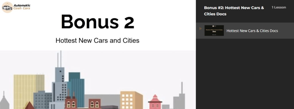 Automatic Cash Cars bonus two