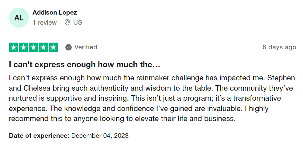 Addison positive review