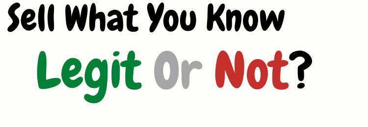 sell what you know review legit or not